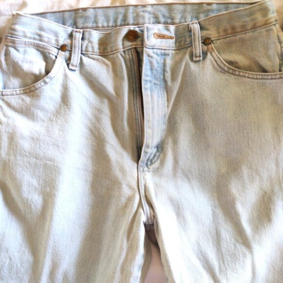 Wrangler Cowboy Cut Original Fit Men's 13MWZGH Jeans in Bleach, 32x34", GUC ++ - Picture 5 of 12